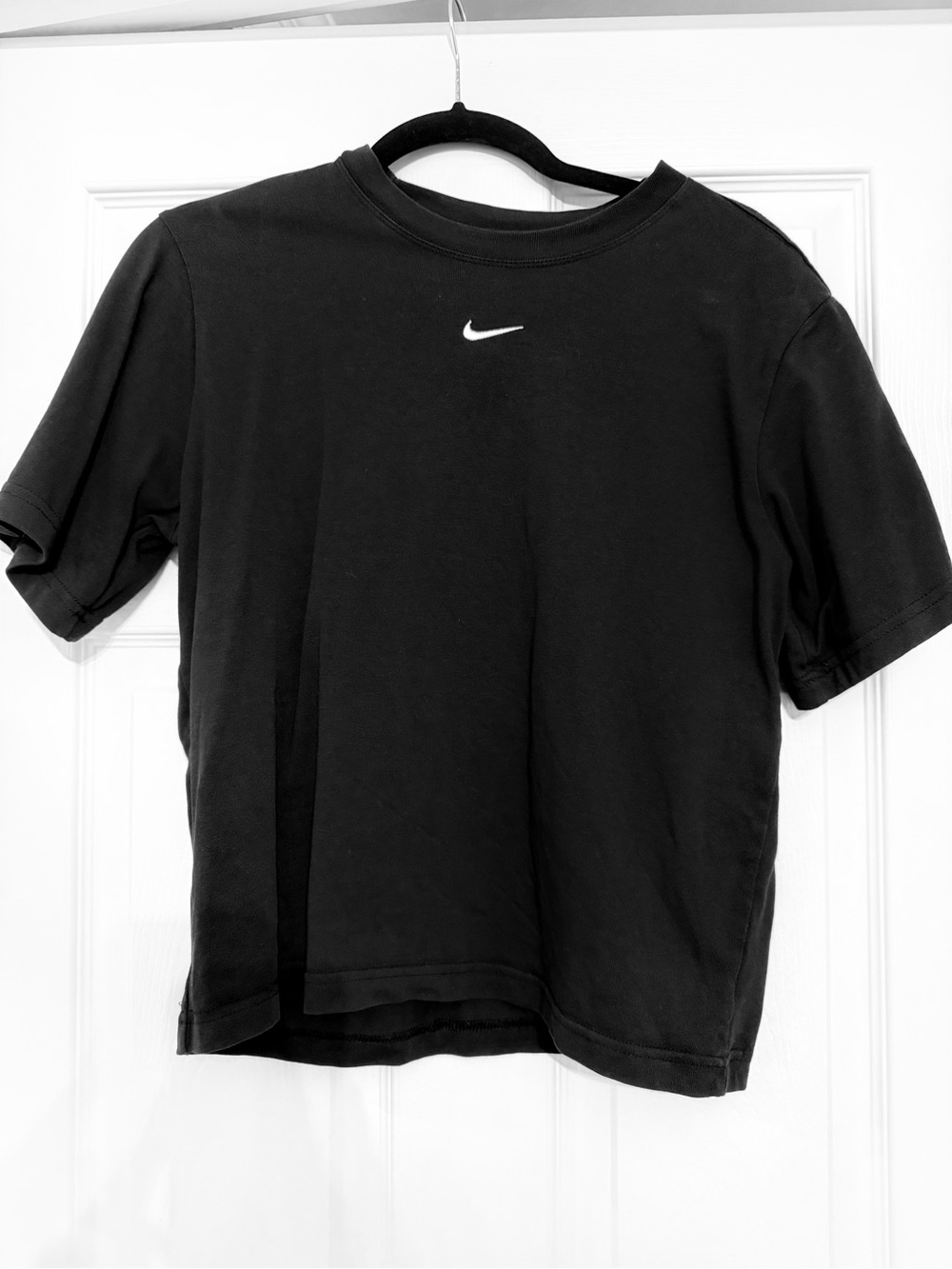 Nike Black Short Sleeve Tee with White Swoosh